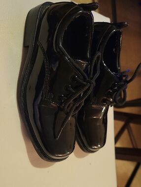 Tip Top Kids Black Patent Lace-Up Dress Shoes